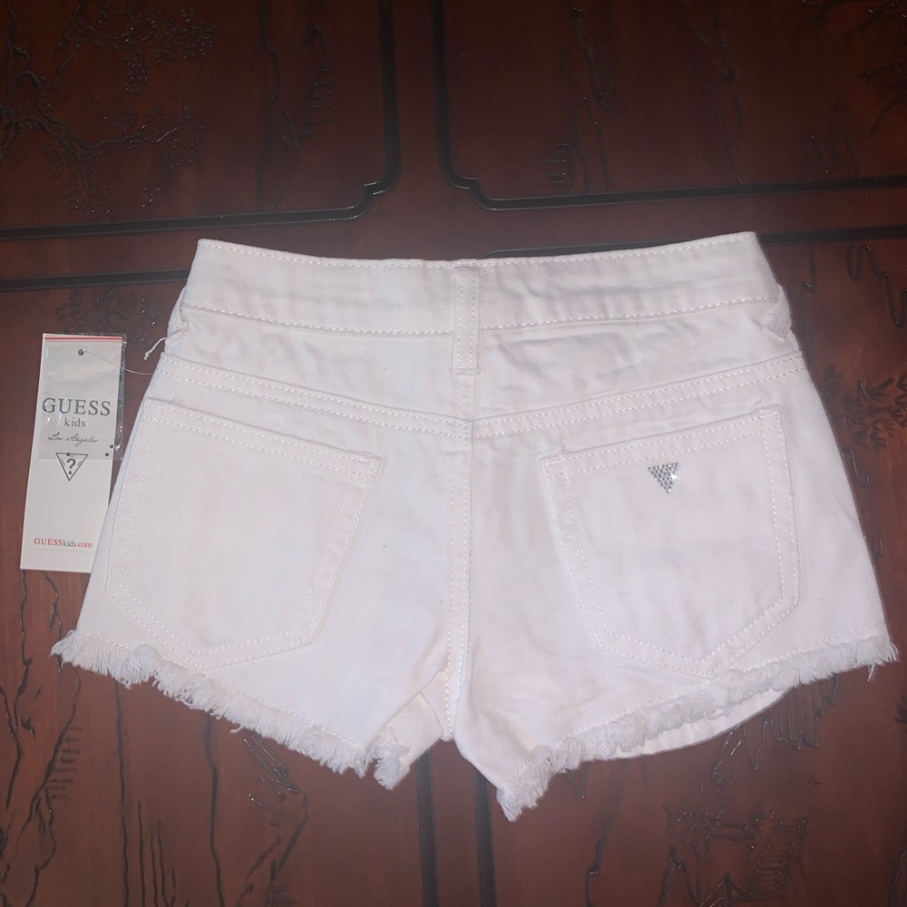 White denim shorts